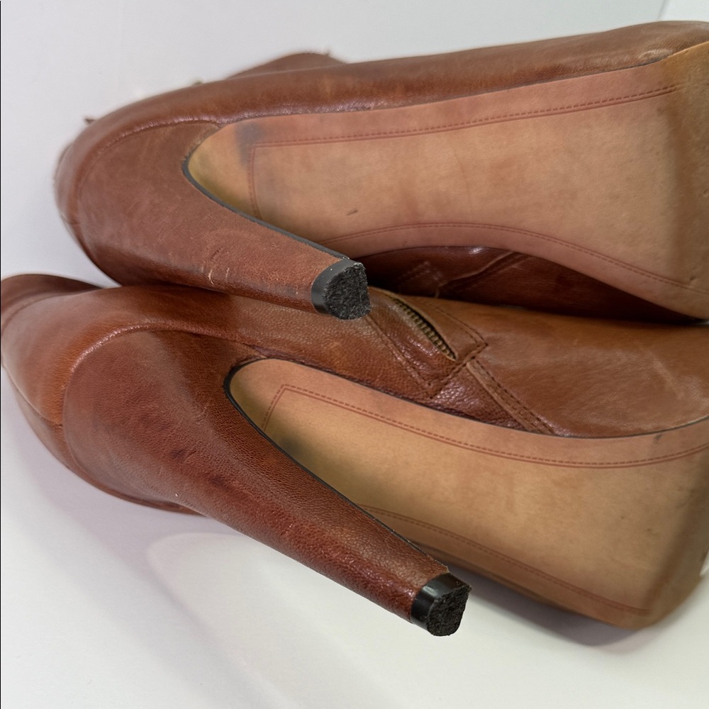 Sam Edelman Brown Leather Ankle Boots size 9.5 - Picture 6 of 13